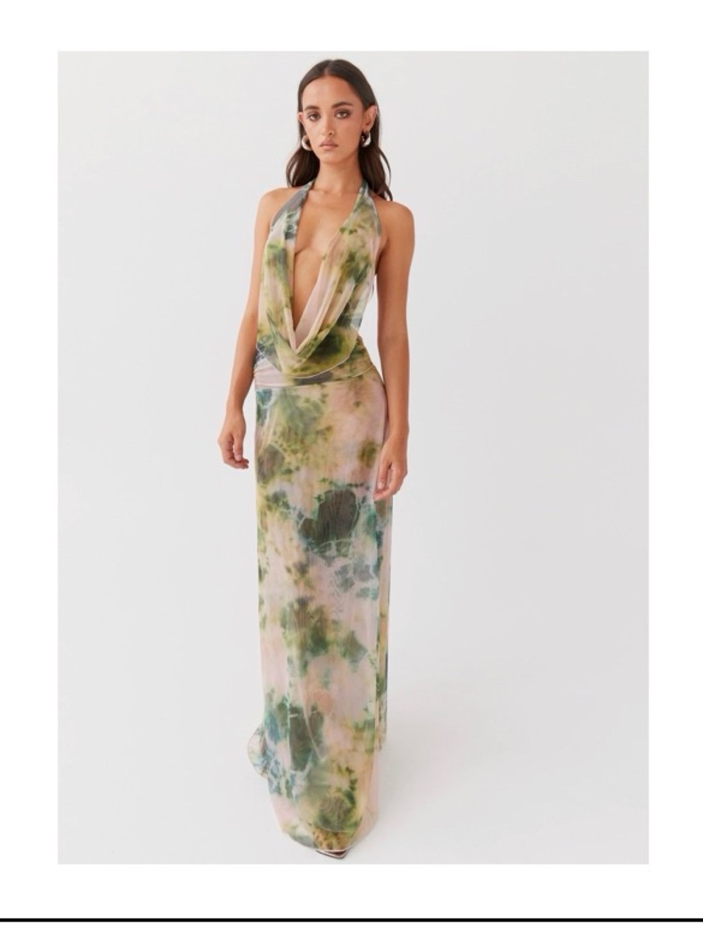 Peppermayo Tie-Dye Halter Maxi Dress